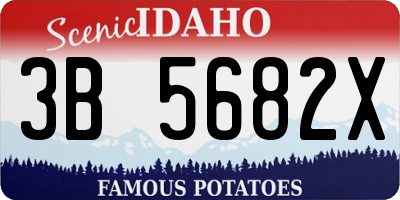ID license plate 3B5682X