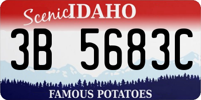 ID license plate 3B5683C