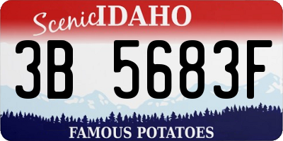 ID license plate 3B5683F