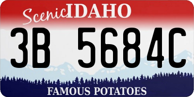 ID license plate 3B5684C