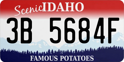 ID license plate 3B5684F