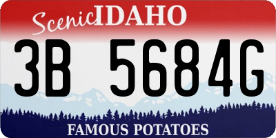 ID license plate 3B5684G