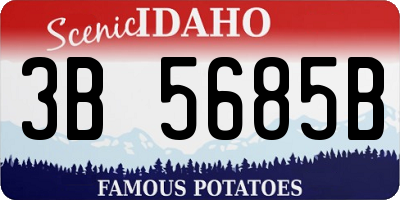 ID license plate 3B5685B