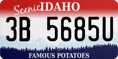 ID license plate 3B5685U