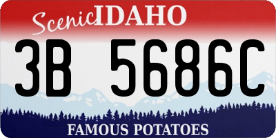 ID license plate 3B5686C