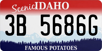 ID license plate 3B5686G