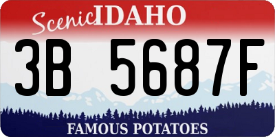 ID license plate 3B5687F
