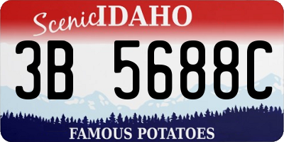 ID license plate 3B5688C