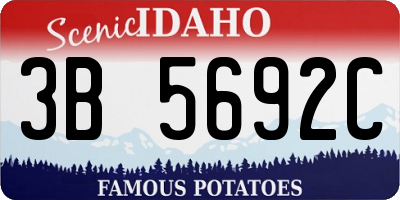 ID license plate 3B5692C