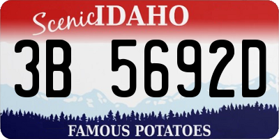 ID license plate 3B5692D