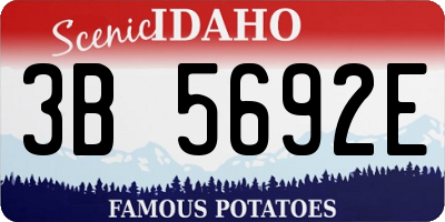 ID license plate 3B5692E
