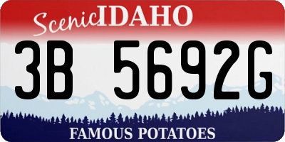 ID license plate 3B5692G