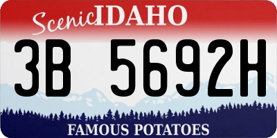 ID license plate 3B5692H