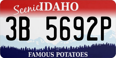 ID license plate 3B5692P