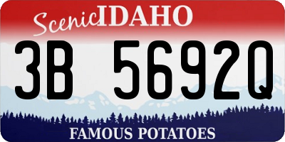 ID license plate 3B5692Q