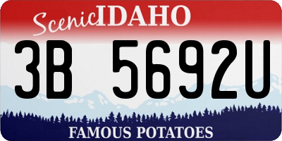 ID license plate 3B5692U
