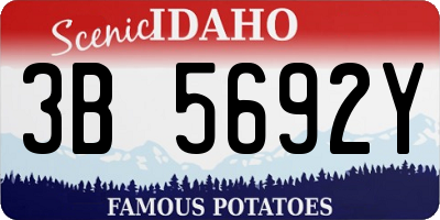 ID license plate 3B5692Y
