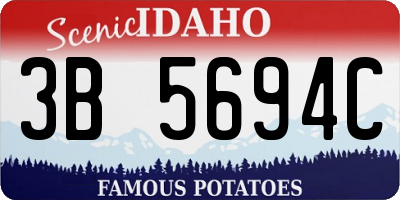 ID license plate 3B5694C