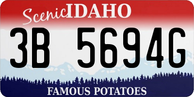 ID license plate 3B5694G