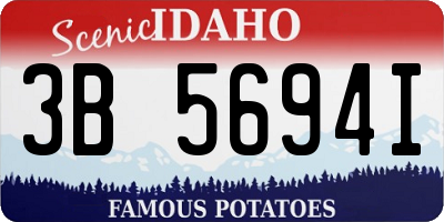 ID license plate 3B5694I