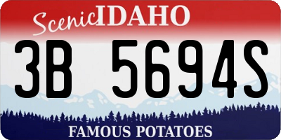 ID license plate 3B5694S