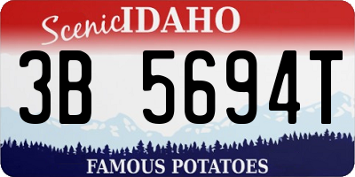 ID license plate 3B5694T
