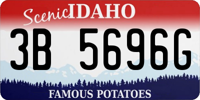 ID license plate 3B5696G