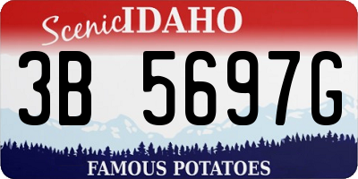 ID license plate 3B5697G