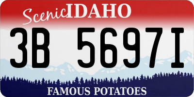 ID license plate 3B5697I