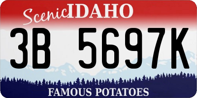 ID license plate 3B5697K