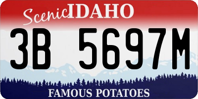 ID license plate 3B5697M