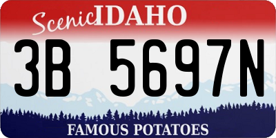 ID license plate 3B5697N