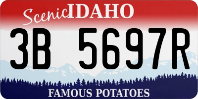 ID license plate 3B5697R