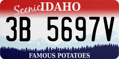 ID license plate 3B5697V