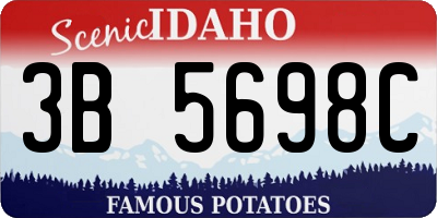 ID license plate 3B5698C