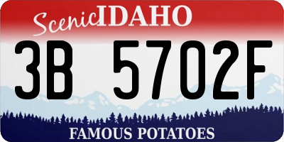 ID license plate 3B5702F