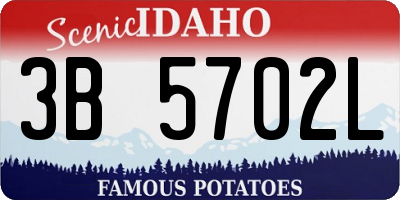 ID license plate 3B5702L