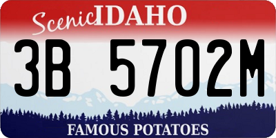 ID license plate 3B5702M