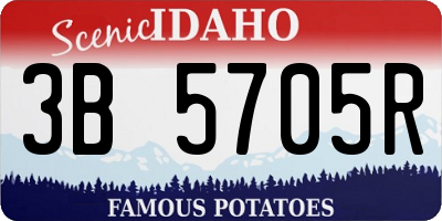 ID license plate 3B5705R