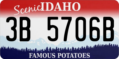 ID license plate 3B5706B