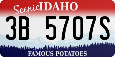 ID license plate 3B5707S