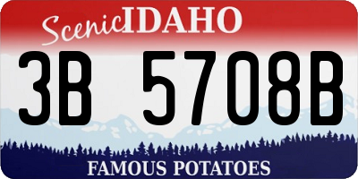 ID license plate 3B5708B