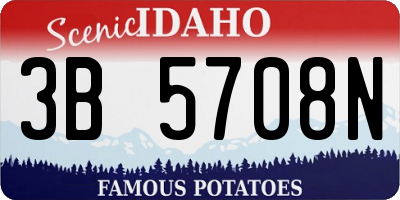 ID license plate 3B5708N