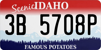 ID license plate 3B5708P