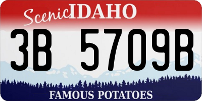 ID license plate 3B5709B