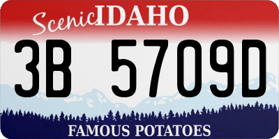 ID license plate 3B5709D