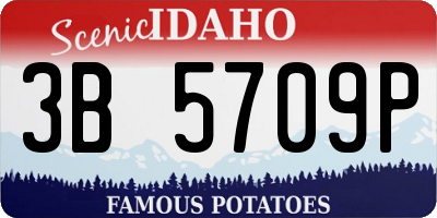 ID license plate 3B5709P
