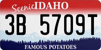 ID license plate 3B5709T