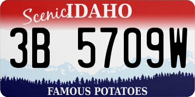 ID license plate 3B5709W