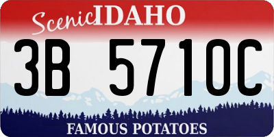 ID license plate 3B5710C